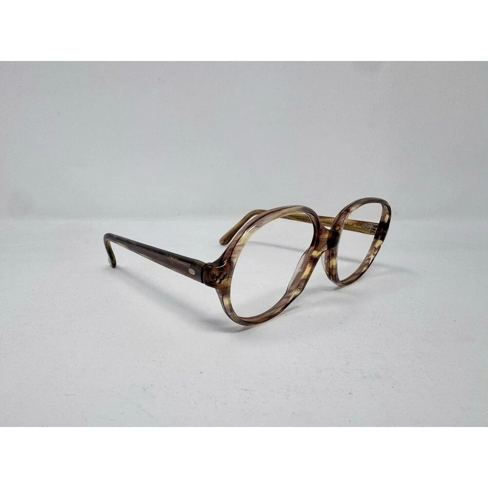 Vintage 1970s Eyeglass Frames 50-18-135 Brown Round Frames Only New Old Stock